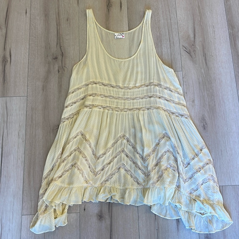 Intimately Free People Voile and Lace Trapeze Slip